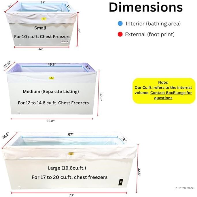 Cold Plunge Liner Box 10. Chest Freezer 10 cu. ft. to Cold Plunge Liner. Plug and Play. Heavy Duty. Deep Freezer Liner 10 cu.ft.
