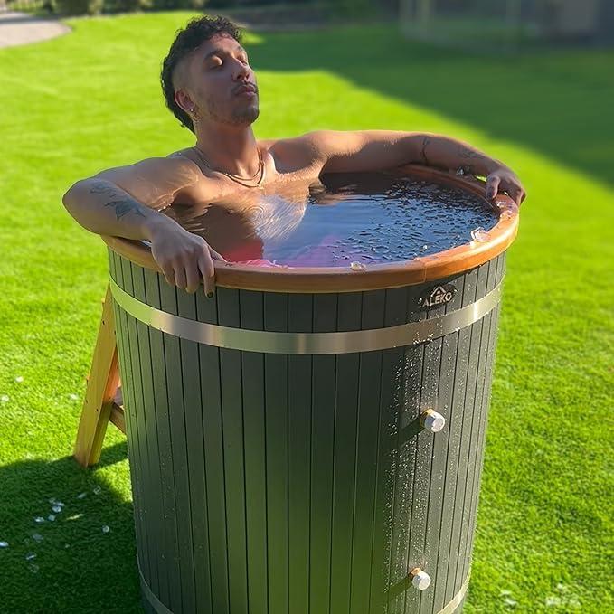 Portable Wooden Ice Bath Cold Plunge Tub
