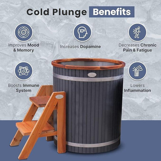 Portable Wooden Ice Bath Cold Plunge Tub